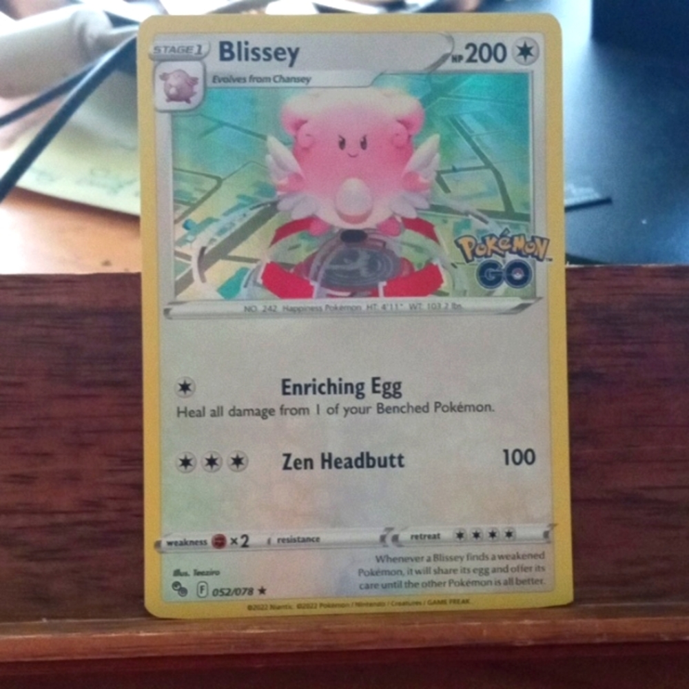 2022 Holographic Blissey Pokemon Card